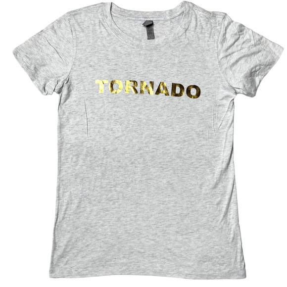 NWOT Little Big Town Tornado Gold Foil Graphic T-Shirt Women’s Sz L XL - Picture 1 of 9